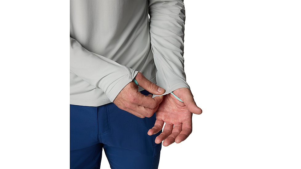 Columbia Wild Cast Sun Hoodie - Mens, Cool Grey, S, 2120831-019-S