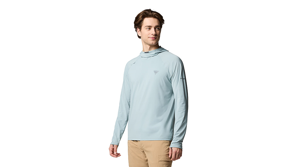 Columbia Wild Cast Sun Hoodie - Mens, Crushed Blue, XL, 2120831-461-XL