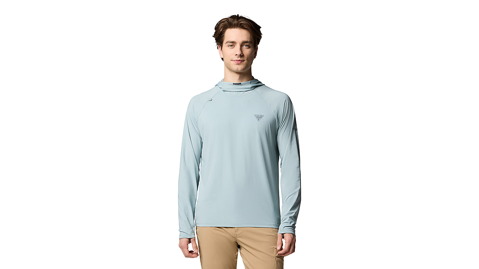 Columbia Wild Cast Sun Hoodie - Mens, Crushed Blue, XL, 2120831-461-XL