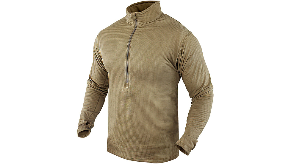 Condor Outdoor Base II Zip Pullover, Coyote Brown, Medium, 603-498-M