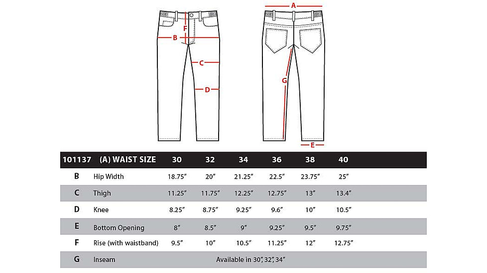 Condor Outdoor Cipher Jeans, 34x34, Indigo, 101137-032-34-34