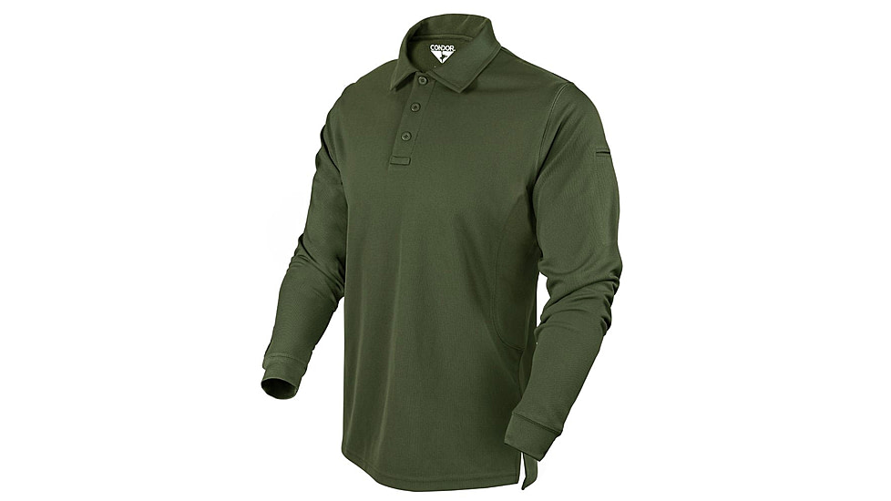 Condor Outdoor Performance Tactical Polo Long Sleeve, Olive Drab, 4XL, 101120-001-4XL