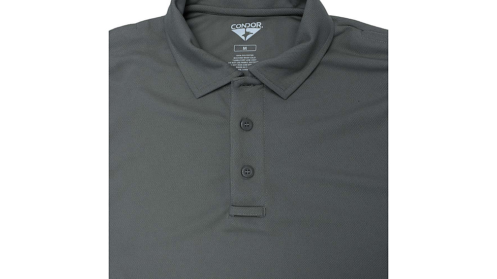 Condor Outdoor Performance Long Sleeve Tactical Polo, Graphite, 3XL, 101120-018-XXXL