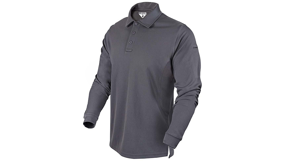 Condor Outdoor Performance Long Sleeve Tactical Polo, Graphite, 3XL, 101120-018-XXXL