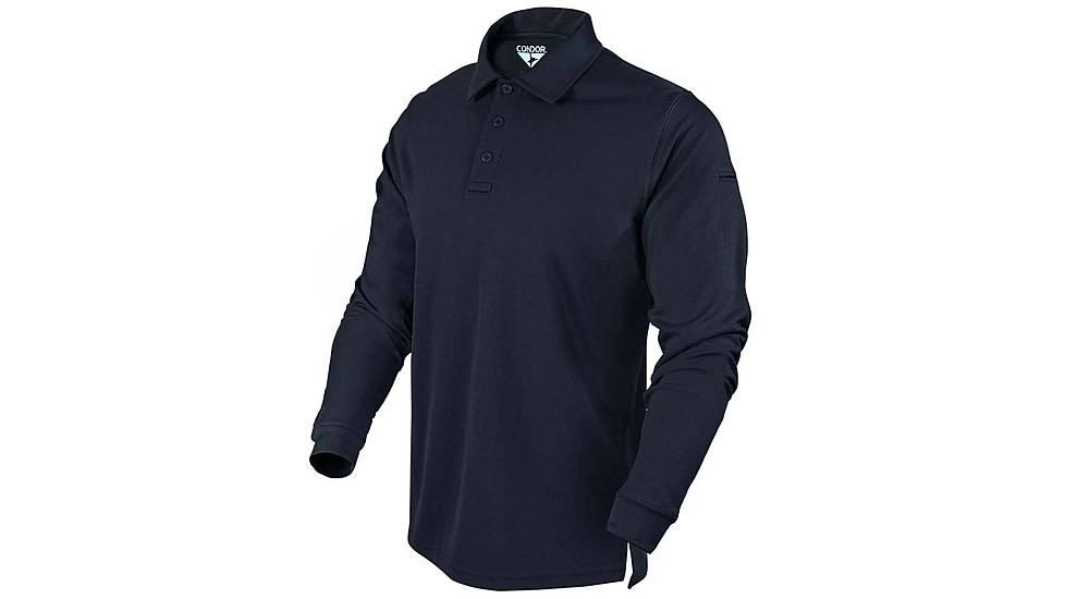 Condor Outdoor Performance Long Sleeve Polo, Navy Blue, XXL, 101120-006-XXL