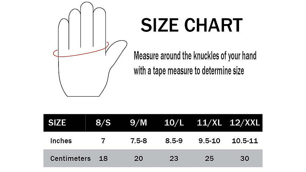 Condor Outdoor Shooter Glove, Black, Large, 228-002-10