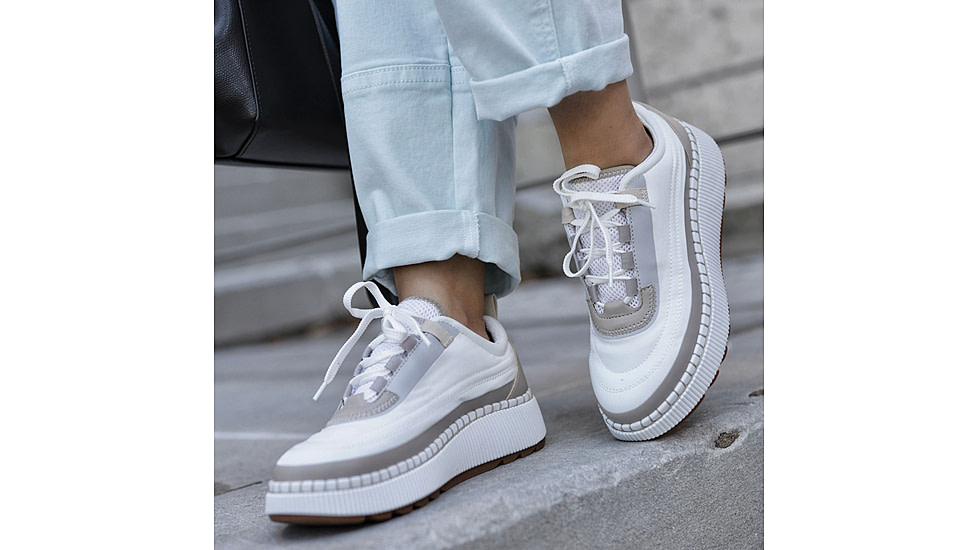 Cougar Sayah Luxmotion Nylon/ Suede Waterproof Sneakers - Womens, White/Taupe, 9, SAYAH-White-Taupe-9