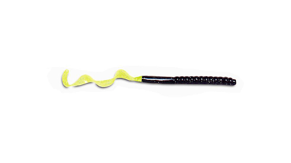 Culprit Original Worm, 10, 7.5in, Black/Chartreuse Tail, C720-25