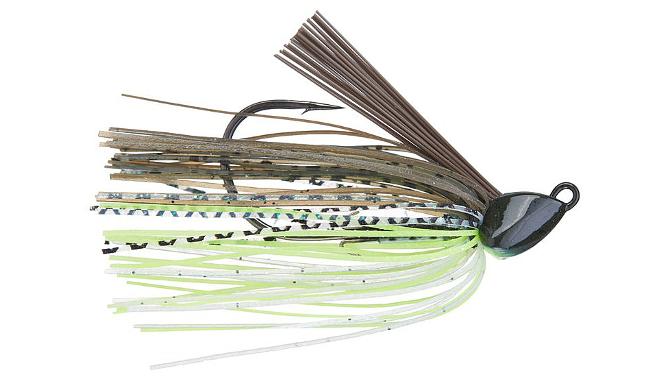 Daiwa Evergreen Grass Ripper Swim Jig, 1/4, 4 Hook, Bhite Delight, GR-14-08