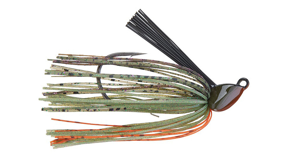 Daiwa Evergreen Grass Ripper Swim Jig, 1/4, 4 Hook, BrettS Bluegill, GR-14-12