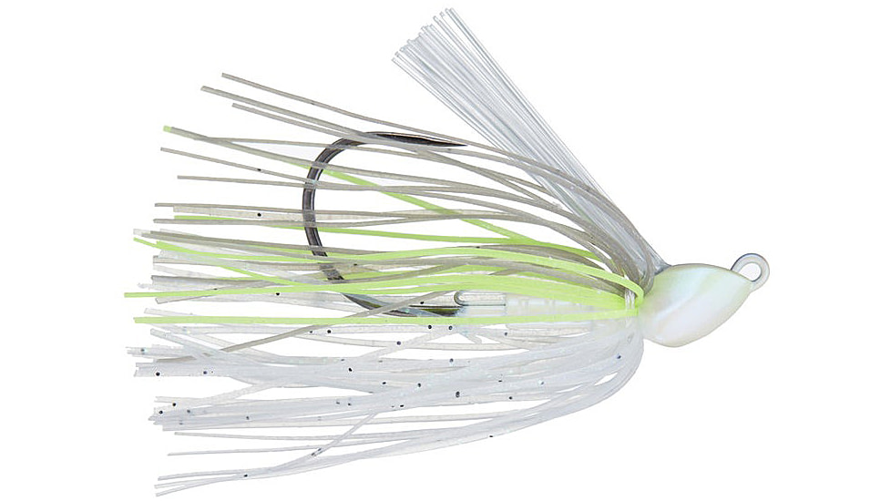 Daiwa Evergreen Grass Ripper Swim Jig, 1/4, 4 Hook, Clearwater Shad, GR-14-03