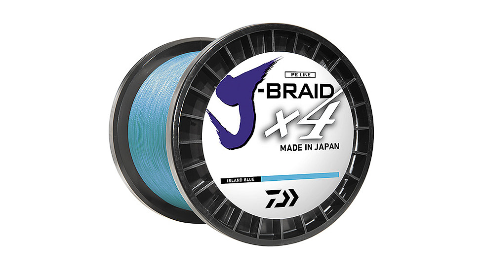Daiwa J-Braid X4 Braided Line w/ Filler Spool, 3000yd, 20lb, Island Blue, JB4U20-3000IB