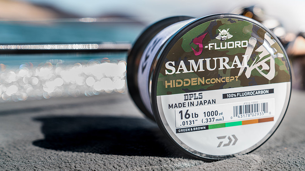 Daiwa J-Fluoro Samurai Hidden Fluorocarbon Line w/Bulk, 1000yds, 2lb, JFS2-1000H