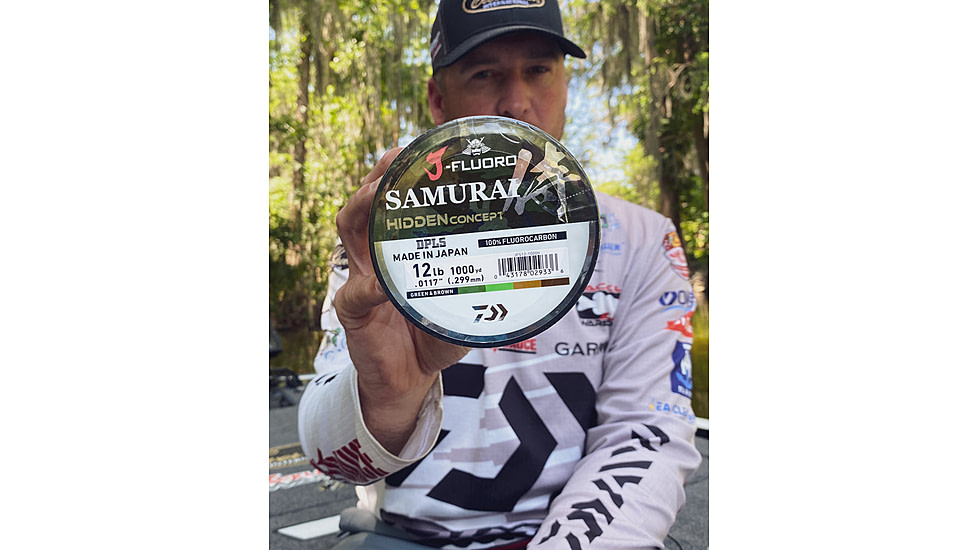 Daiwa J-Fluoro Samurai Hidden Fluorocarbon Line w/Bulk, 1000yds, 2lb, JFS2-1000H