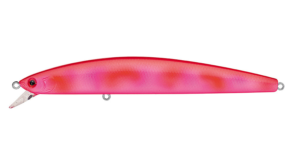 Daiwa Salt Pro Floating Minnow Lure, 6in, 1 1/9oz, Cotton Candy / Bubble Gum, DSPM15F52