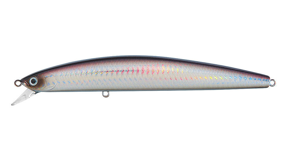 Daiwa Salt Pro Floating Minnow Lure, 5 1/8in, 7/8oz, Purple Back Silver, DSPM13F18