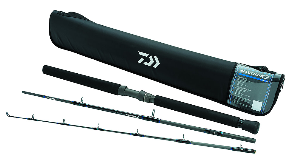 Daiwa Saltiga Saltwater Travel Casting Rod, 9ft, Medium Heavy, Fast, 2 Pieces, SATR592MHB