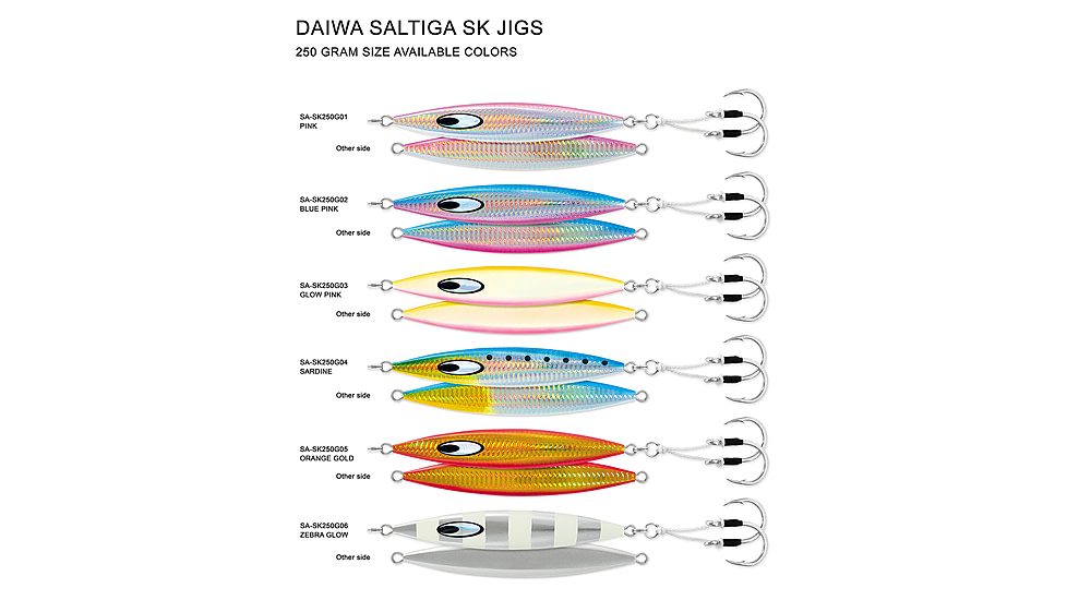 Daiwa Saltiga SK Metal Jig, 9oz, 11.6in, Sardine, SA-SK250G04