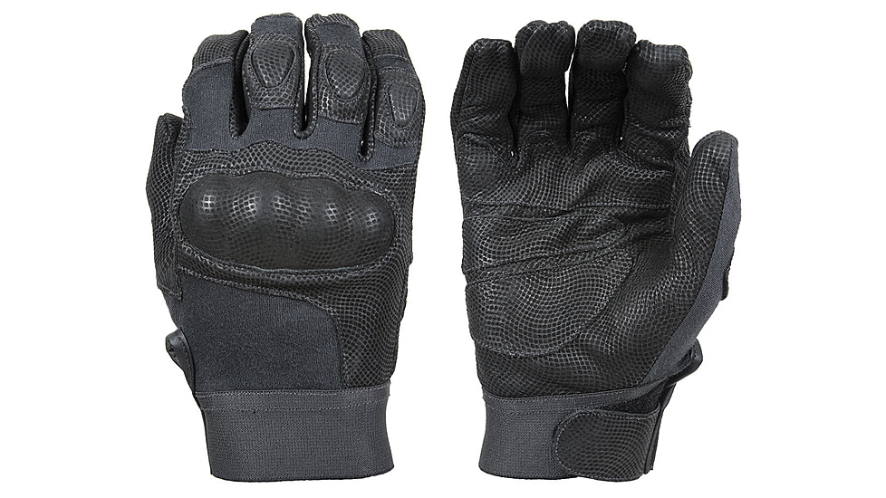 Damascus DMZ33 Protective Gear Nitro Hard Knuckle Gloves, Digital Leather and KEVLAR, Black, DMZ33-BXS