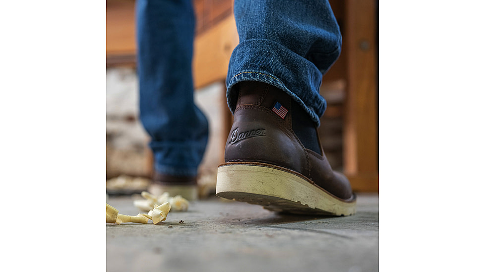 Danner Bull Run Chelsea 6 in Shoes - Mens, 10.5 US, Medium Width, Brown, 10.5, 15484-10.5D