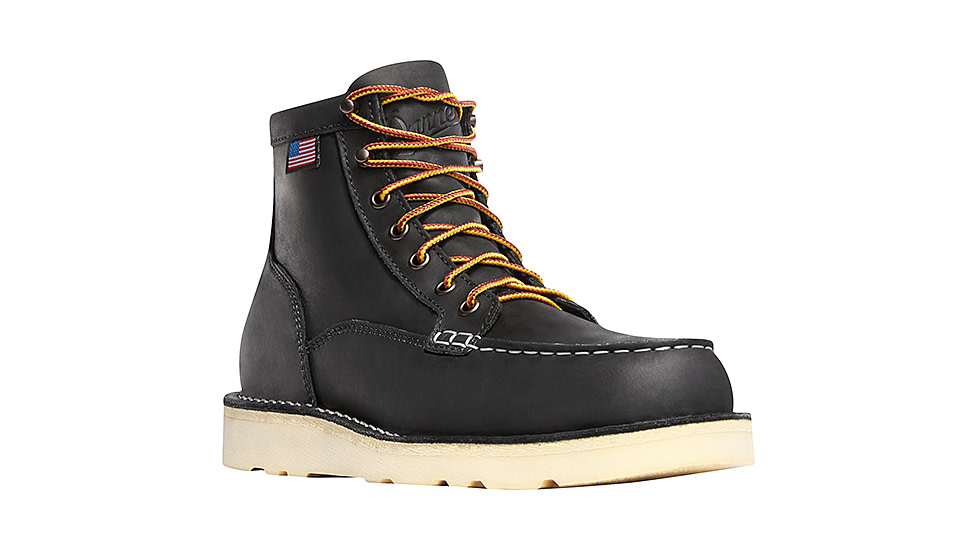 Danner Bull Run Moc Toe 6in Boots, Black, 7.5EE, 15568-7-5EE