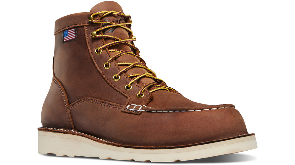 Danner Bull Run Moc Toe 6in Work Boot - Mens, Tobacco, 9 US, Wide, 15573-9EE