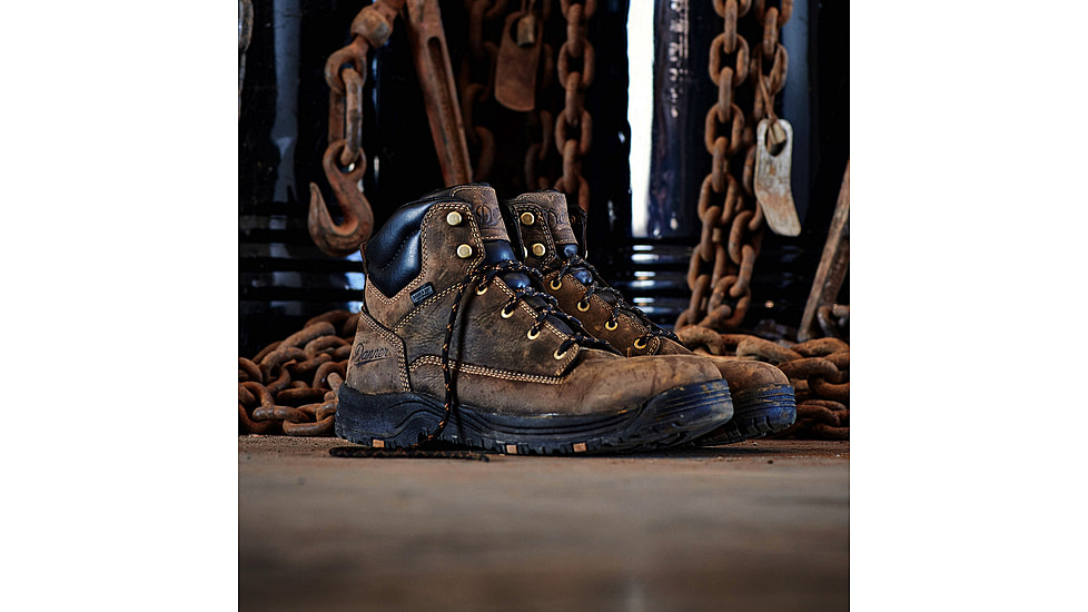 Danner Caliper 6in Aluminum Toe Work Shoes - Mens, Brown, 8.5 US, D, 19453-8.5D