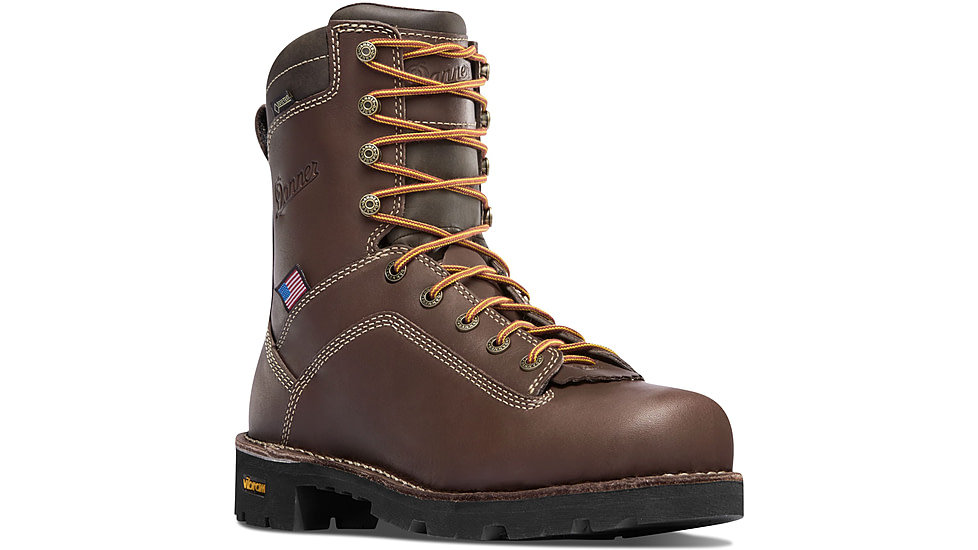 Danner Quarry USA 8in Alloy Toe Boots, Brown, 13D, 17307-13D