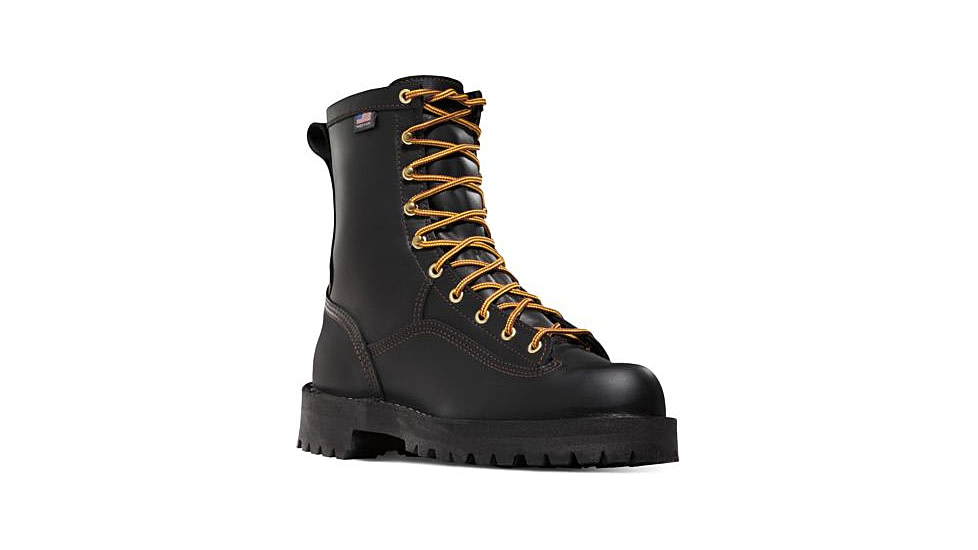 Danner Womens Rain Forest 8in Boots, Black, 5M, 14100-5M