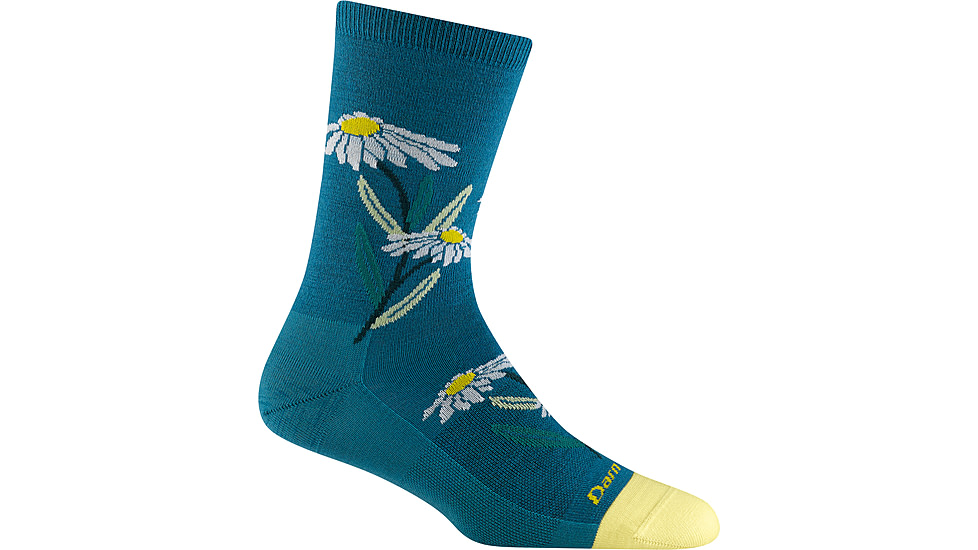 Darn Tough Blossom Crew Lightweight Socks - Womens, Cascade, Medium, 6104_CASCADE_M_DARN