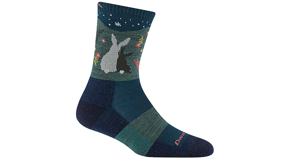 Darn Tough Critter Club Micro Crew Lightweight Socks w/Cushion - Womens, Eclipse, Large, 5001-ECLIPSE-L-DARN