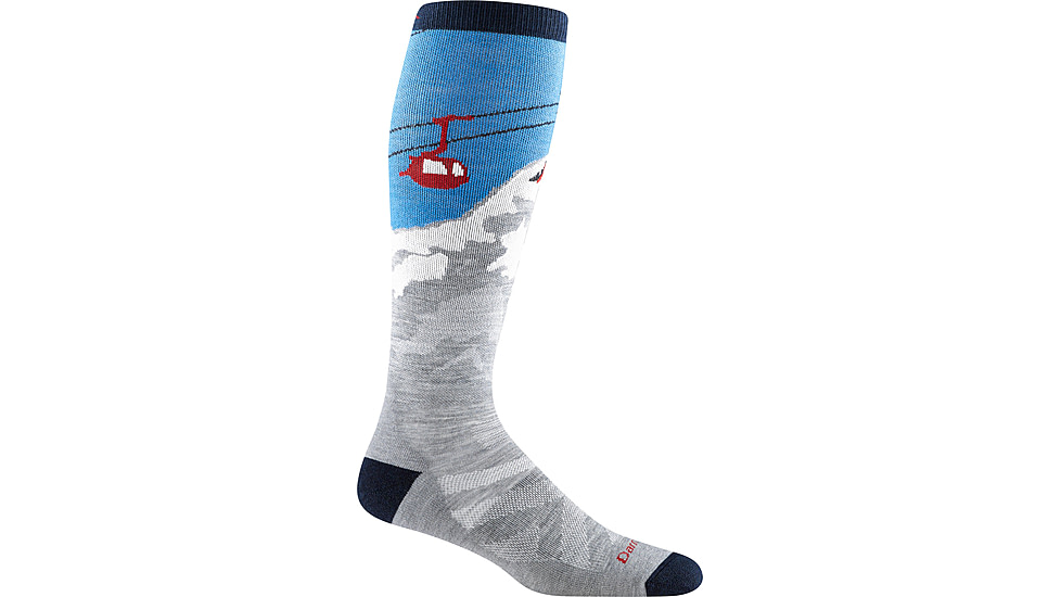 Darn Tough Heady Yeti OTC Midweight w/ Cushion Socks - Mens, Gray, Large, 8043-GRAY-L-DARN