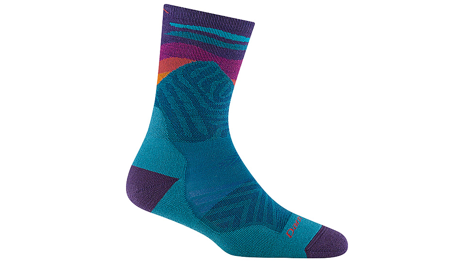 Darn Tough Mirnavated Micro Crew Ultra-Lightweight Socks w/Cushion - Womens, Cascade, Large, 1067-CASCADE-L-DARN