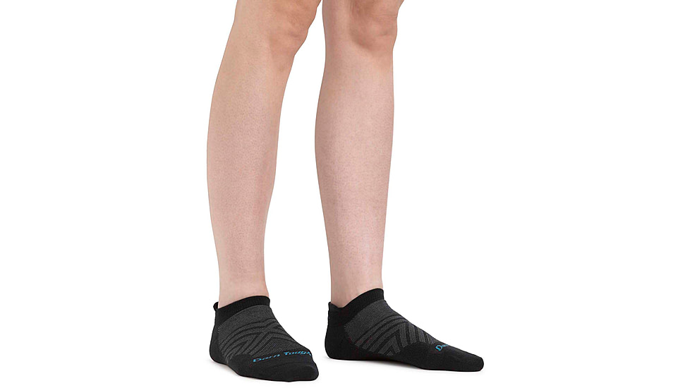Darn Tough Run No Show Tab Ultra-Lightweight Running Sock - Womens, Black, Small, 1043-BLACK-S-DARN