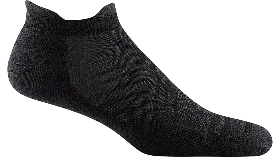 Darn Tough Run No Show Tab Ultra-Lightweight w/ Cushion Running Sock - Mens, Black, Medium, 1039-BLACK-M-DARN