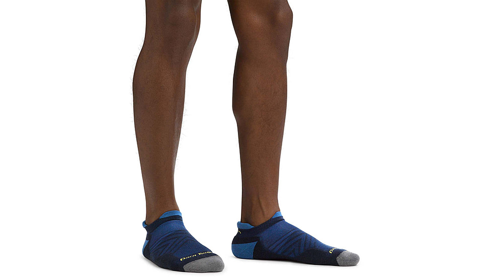 Darn Tough Run No Show Tab Ultra-Lightweight w/ Cushion Running Sock - Mens, Eclipse, Medium, 1039-ECLIPSE-M-DARN