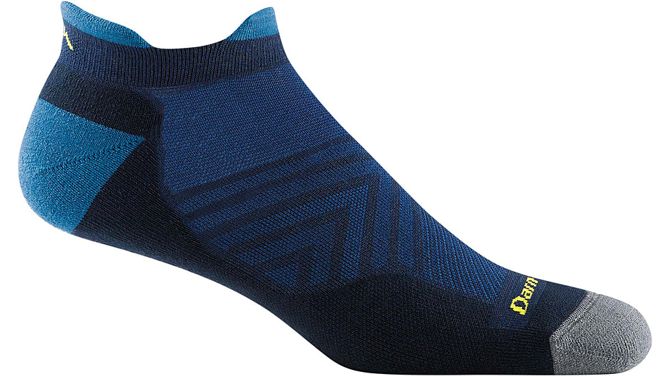 Darn Tough Run No Show Tab Ultra-Lightweight w/ Cushion Running Sock - Mens, Eclipse, Medium, 1039-ECLIPSE-M-DARN