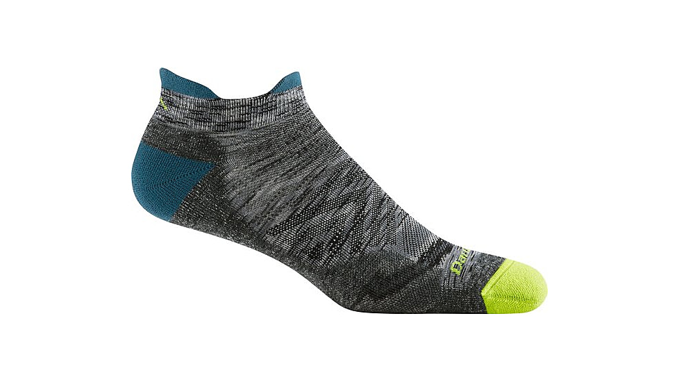 Darn Tough Run No Show Tab Ultra-Lightweight with Cushion Socks - Mens, Comet, Medium, 1039-COMET-M-DARN