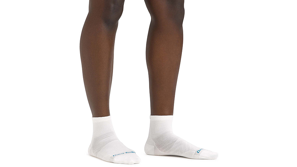 Darn Tough Run Quarter Ultra-Lightweight Running Sock - Womens, White, Small, 1044-WHITE-S-DARN