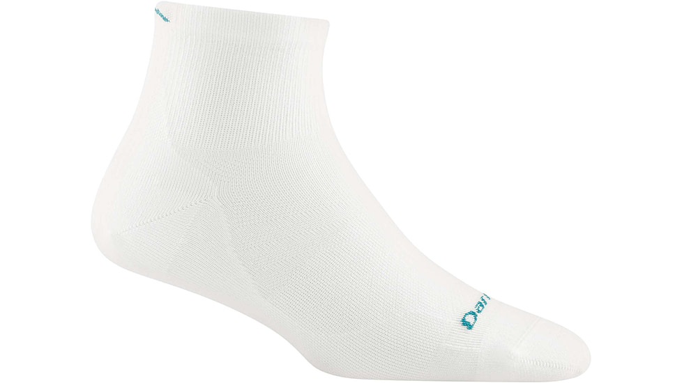 Darn Tough Run Quarter Ultra-Lightweight Running Sock - Womens, White, Small, 1044-WHITE-S-DARN