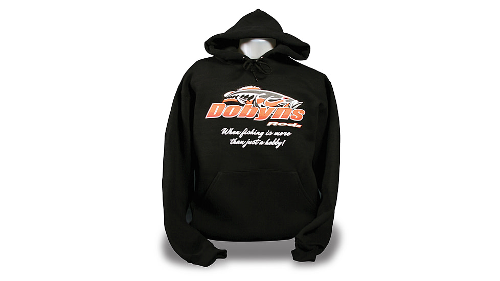 Dobyns Heavy Weight Logo Cotton Hoodies - Mens, Black/Orange, Extra Large, HOODIE BLK/ORG XL