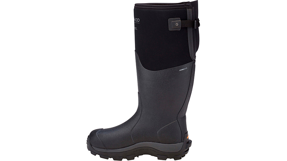 Dryshod Haymaker Gusset Hard-Working Farm Boot - Mens, Black/Orange, 11, HAYG-MH-BK-011