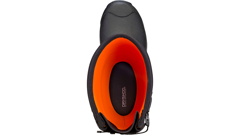 Dryshod Haymaker Gusset Hard-Working Farm Boot - Mens, Black/Orange, 11, HAYG-MH-BK-011