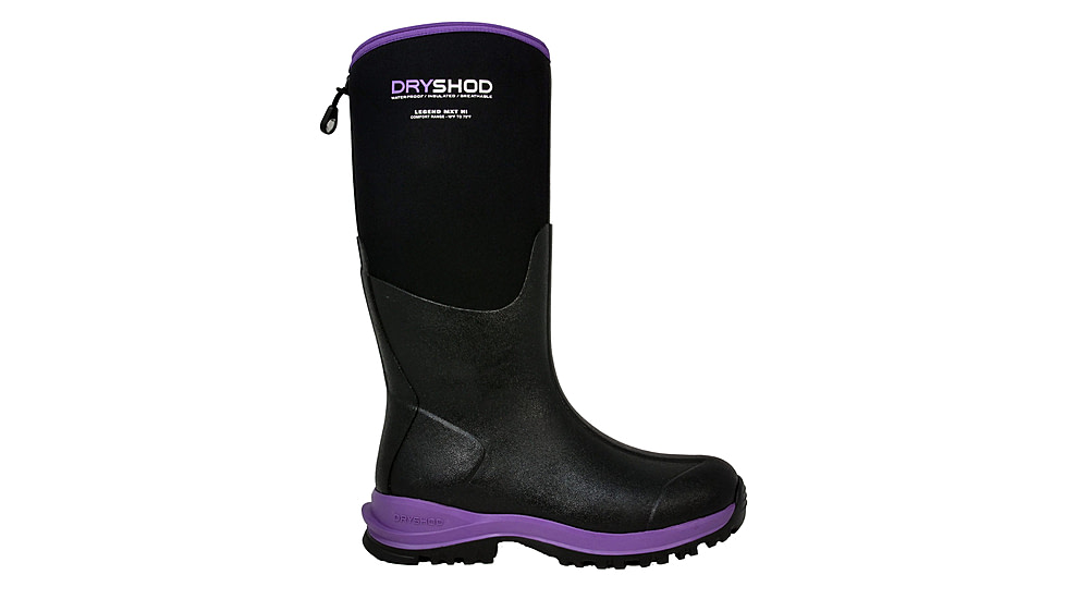 Dryshod Legend MXT Hi Adventure Boot - Womens, Black/Purple, 8, LGX-WH-BKPP-008