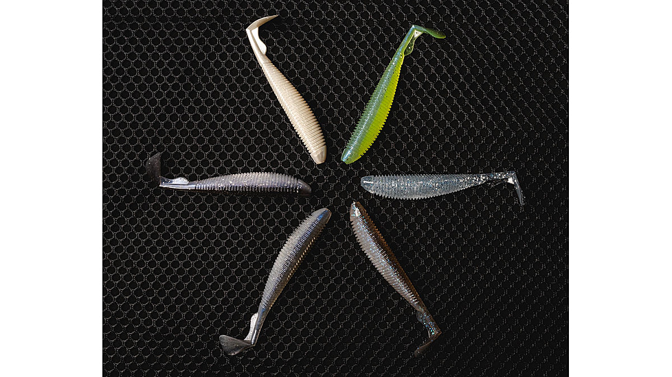 Duckett Fishing 4.5 Subtle Tail Soft Bait, 4.5in, White Pearl, MXST4.5 WP