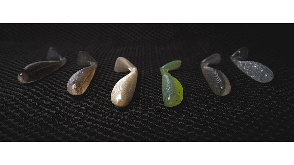 Duckett Fishing 4.5 Subtle Tail Soft Bait, 4.5in, White Pearl, MXST4.5 WP