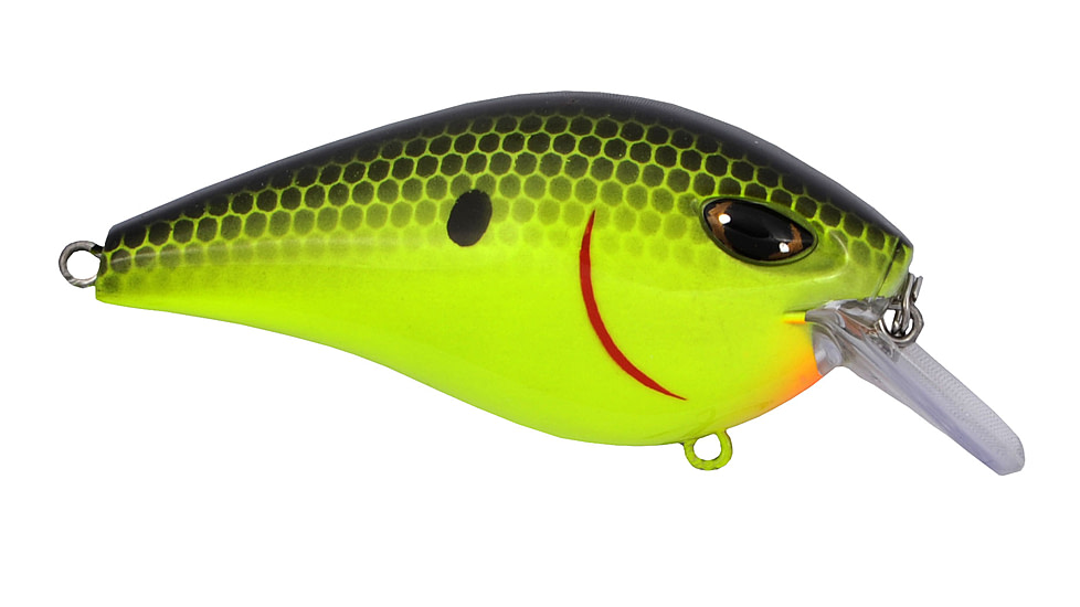 Duckett Fishing BD 1.5 Squarebill Crankbait, Chartreuse Black Back, 1.5, BD1.5-CBLB