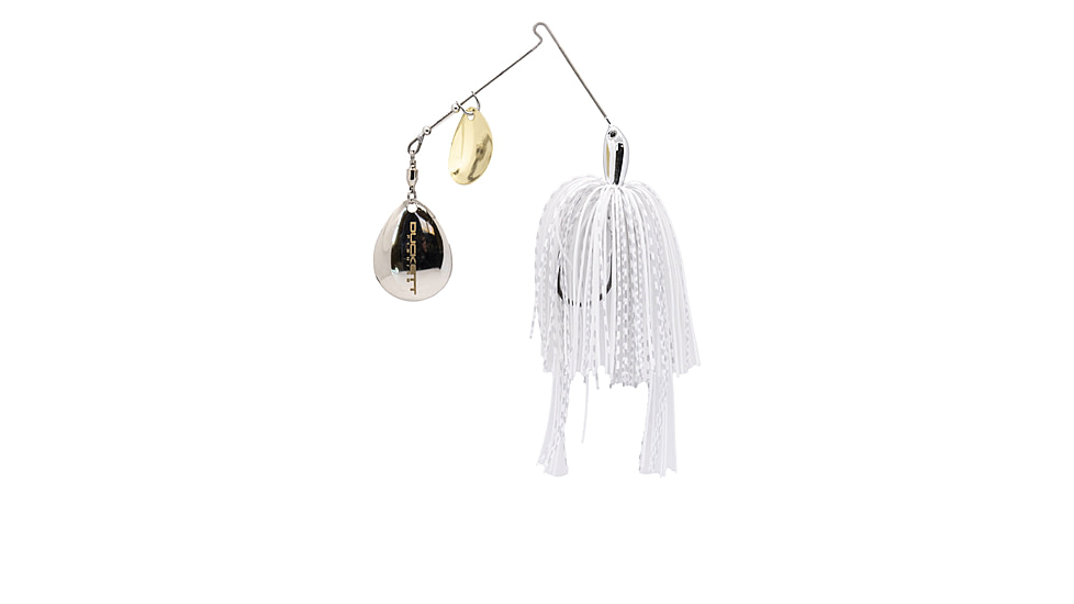 Duckett Fishing BD Double Colorado Spinnerbaits, 1/2oz, Silver White, BDSBDC1/2 SW