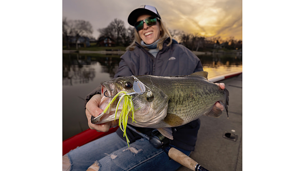 Duckett Fishing BD Double Willow Spinnerbait, 3/4oz, White Chartreuse, BDSBDW3/4 WC