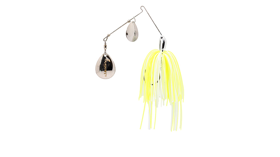 Duckett Fishing BD Double Colorado Spinnerbaits, 3/8oz, White Chartreuse, BDSBDC3/8 WC